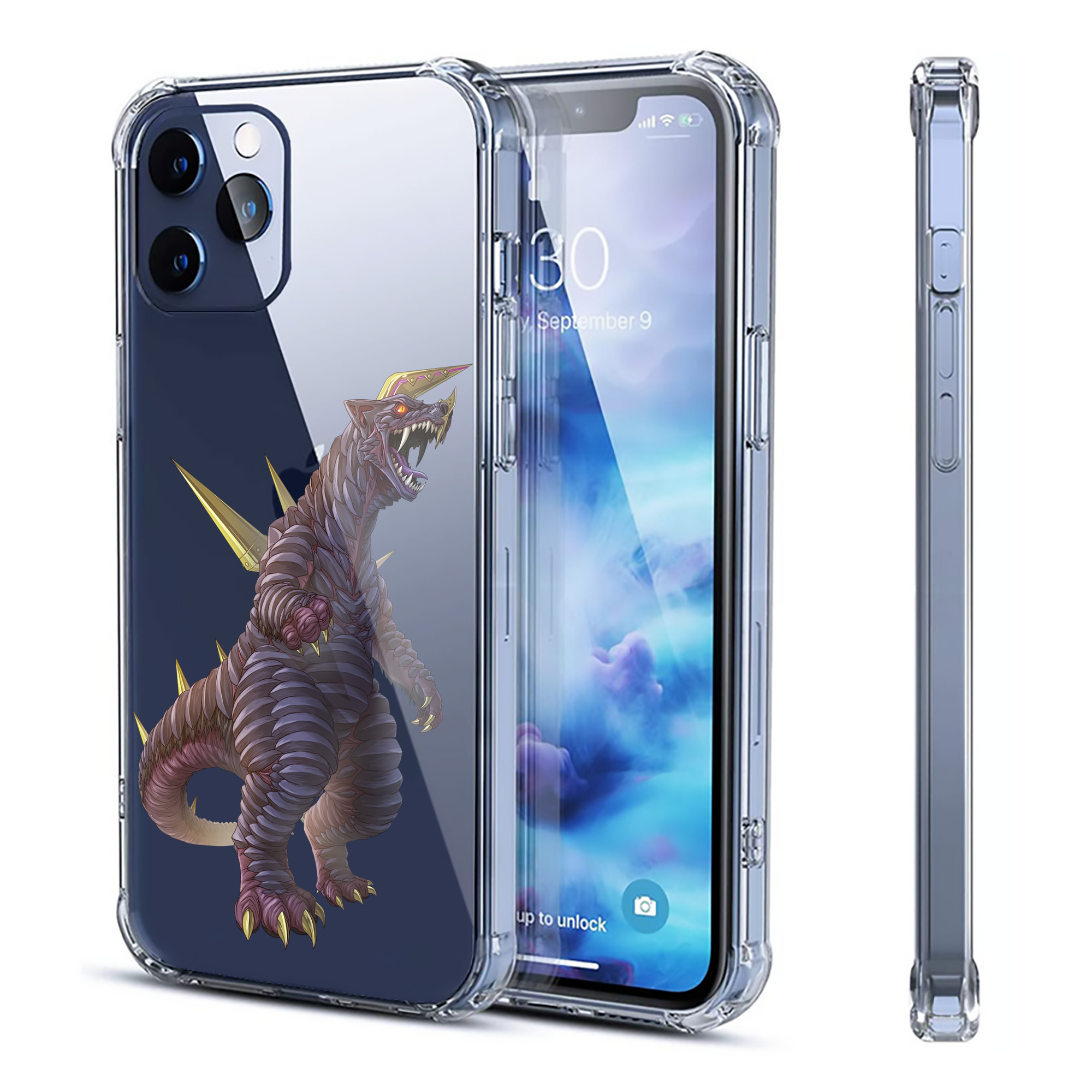 （画像用） ウルトラマン Ultraman 【iPhone 12シリーズ対応】透明スマホケース（クリアソフトケース）